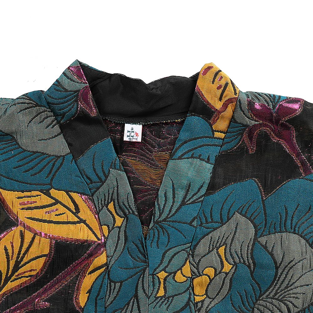 HD Africano elegante abito Bubu per donna motivo floreale Caftano abito maniche regolabili con fibbia