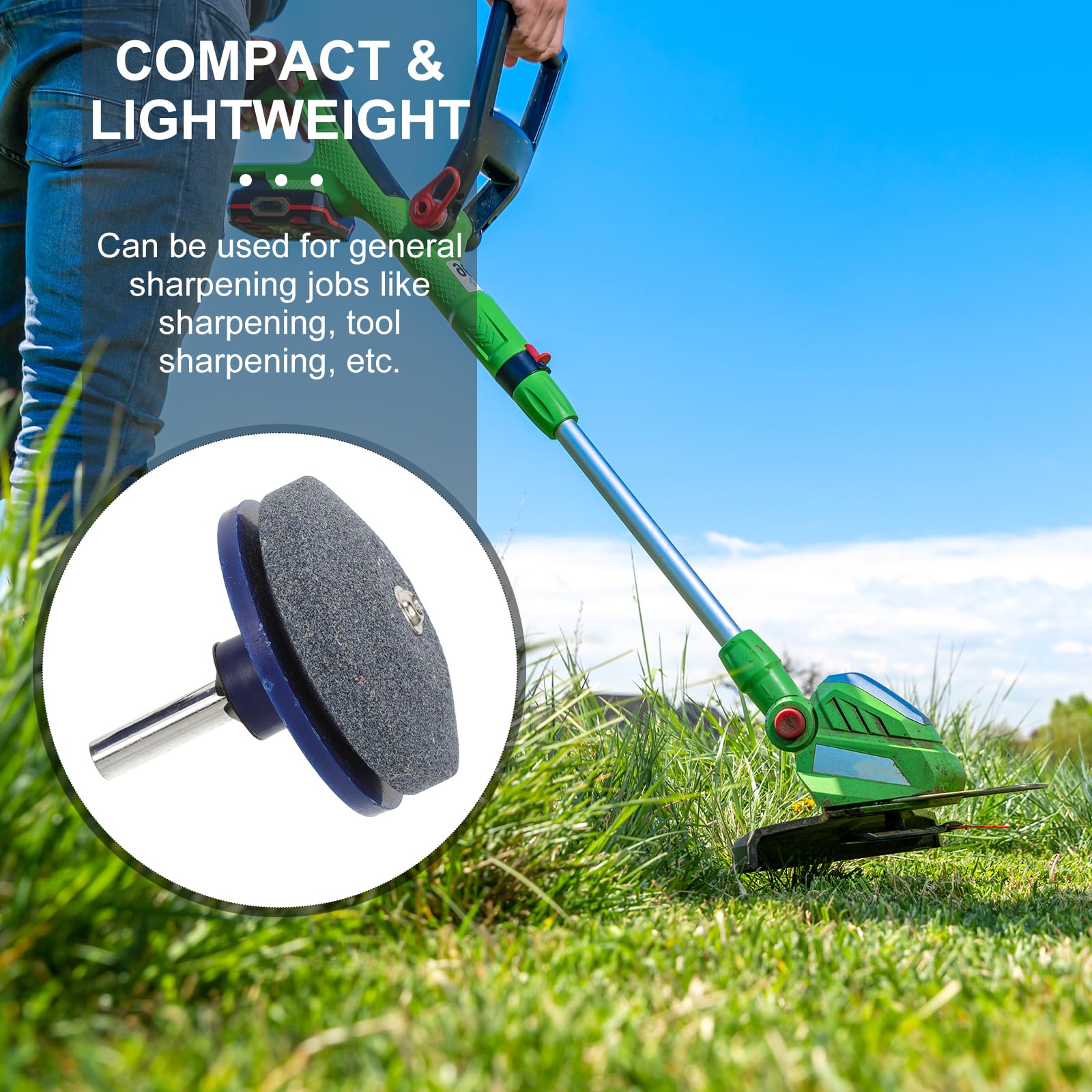 Cabilock 2pcs Wheel Stone Lawn Mower Blade Sharpening Stone Circular Sharpener Tool Industrial Grinding Tool Grinding Sharpener Round Sander Grinding Wheel Sharpen The Knife