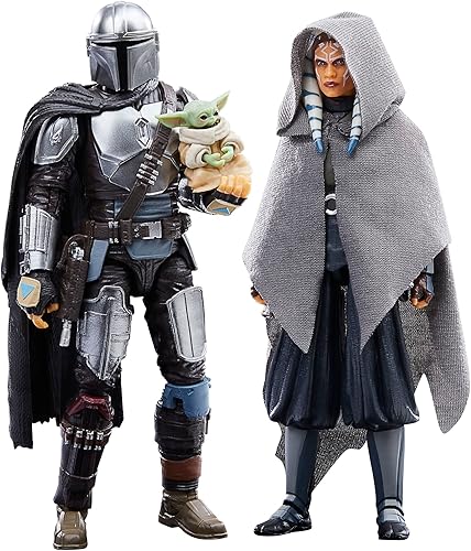 STAR WARS The Black Series The Mandalorian, Ahsoka Tano & Grogu - Figura de acción coleccionable de 6 pulgadas, paquete de 3, juguetes para niños de