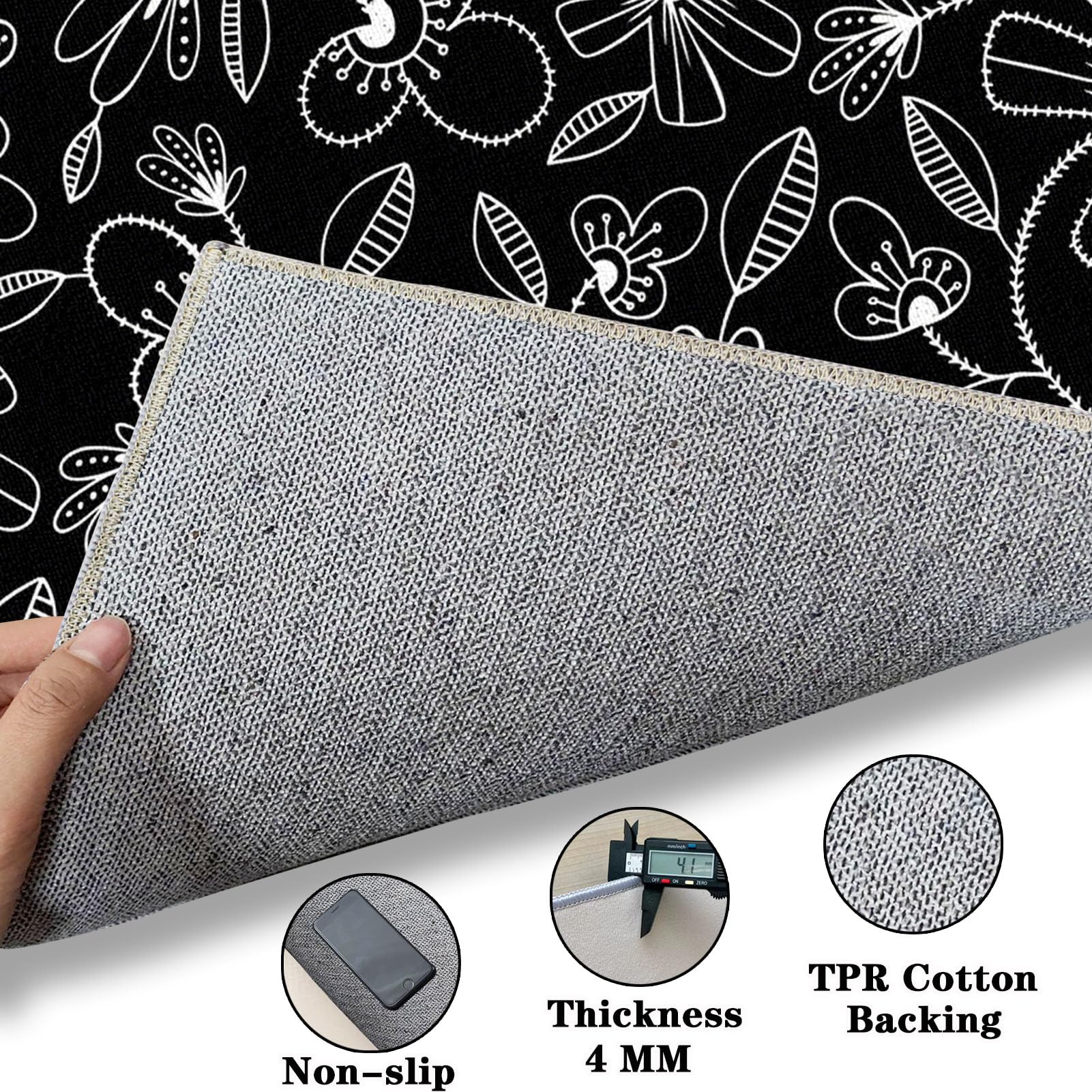 90 x 140 cm Heavy Duty Office Chair Mat for Carpeted Floor Computer Gaming Desk Chair Mat for Carpet Hard Floor Protector Mat for Rolling Chair Carpet Protector Chair Mat Floor Mat for Office Chair - Image 5