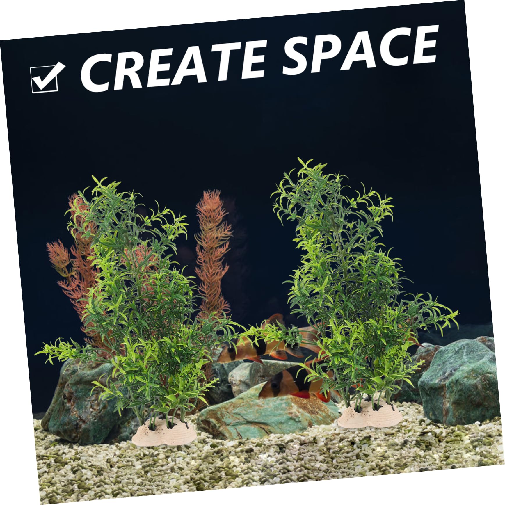 Sosoport 2piezas Acuario Decoración De Plantas Artificiales Bonsái De Pino Falso para Acuarios y Terrarios Accesorios De Paisajismo Acuático Diseño Lifelike para Peceras y Reptiles