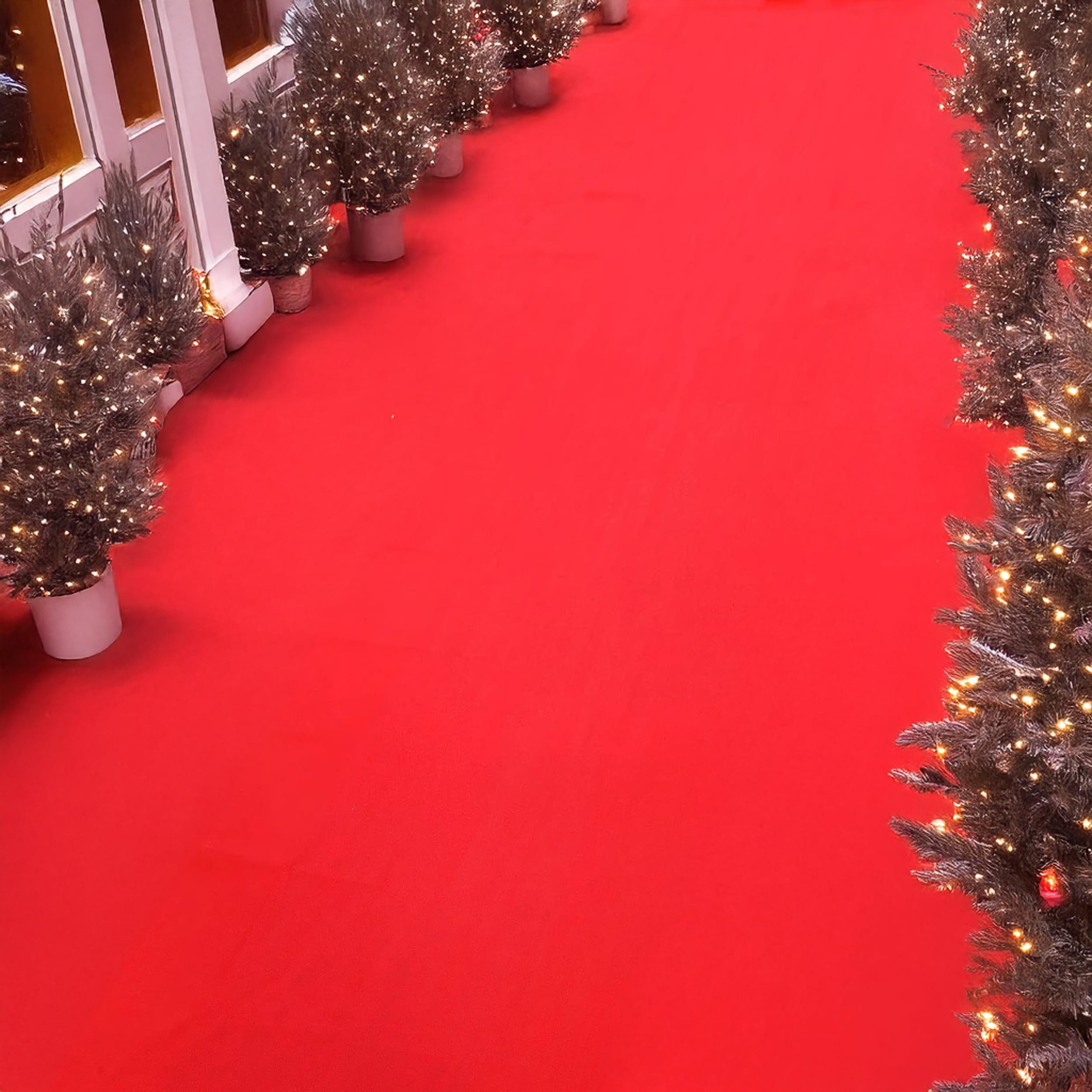 Home Tresor - Passatoia Natalizia Red Carpet VIP Tappeto Rosso Cerimonia Natale Fiere Congressi Moquette in Feltro Runner da Pavimento Corsia Corridoio - Mt. 1 x 10