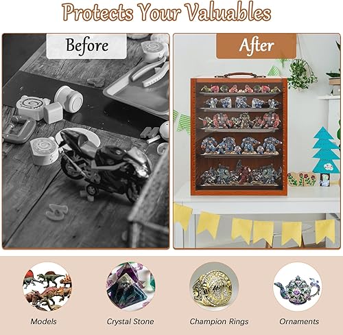 Miniatura 3 de Cathyeen Vitrina en miniatura para coleccionables miniaturas de almacenamiento estantes de exhibición para coleccionables mini figuras de acción