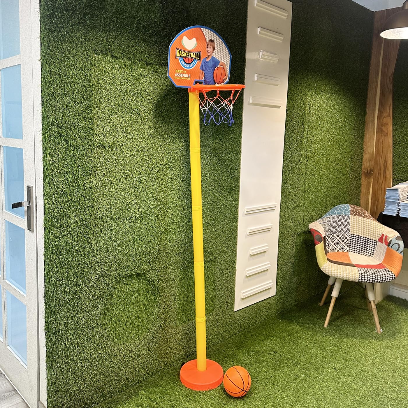 Prime Adjustable Height Basketball Set with Stand Indoor Outdoor Sport Games/Toys for Kids Boys and Girls for Birthday Gifting Pack of 1 (B099QK5RP5) Amazon Price History, Amazon Price Tracker