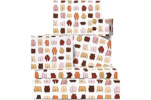 Bacon Scented Rude Birthday Gift Wrapping Paper for Adults