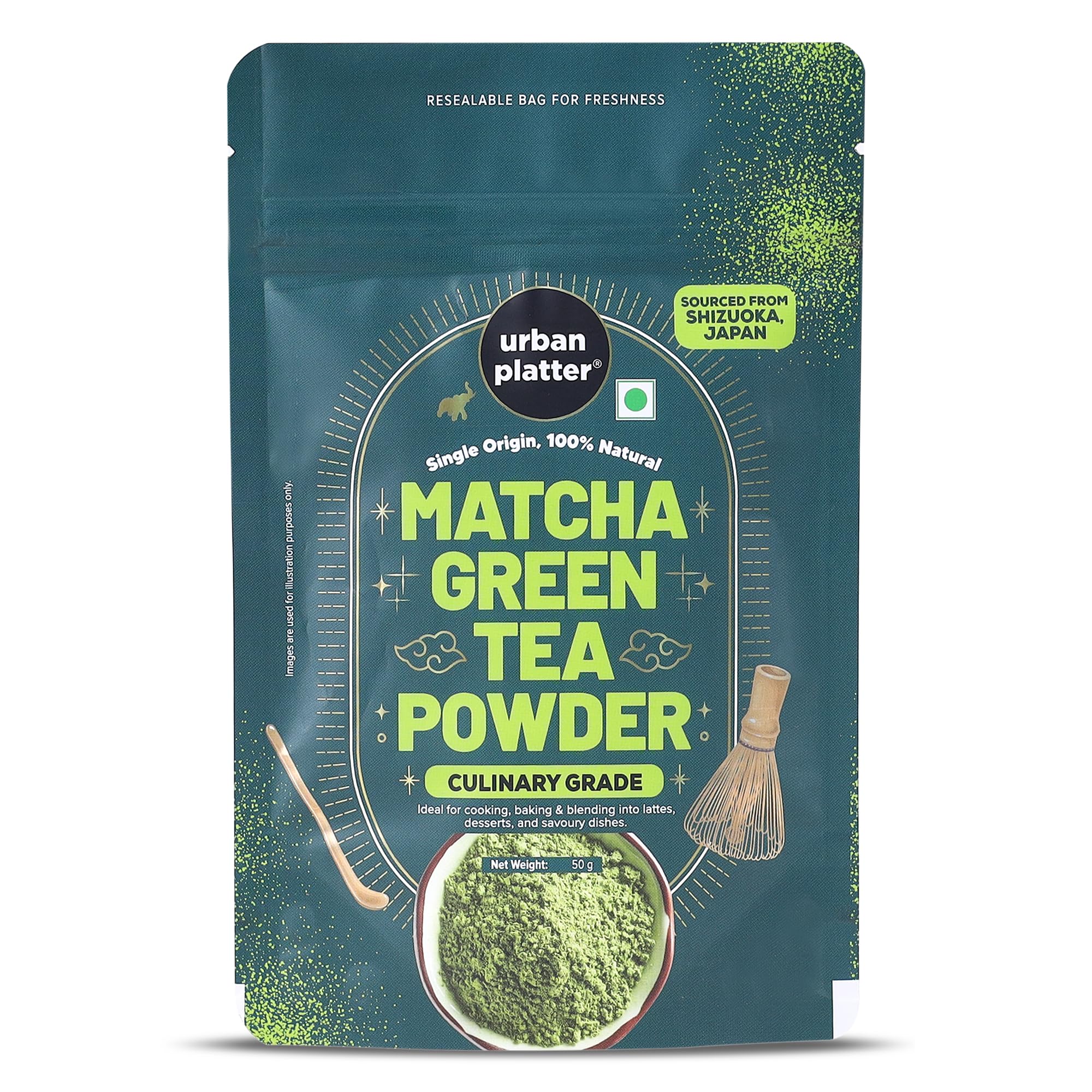 マチャ抹茶 Urban Platter Japanese Culinary-Grade Matcha Green Tea Powder, 50g