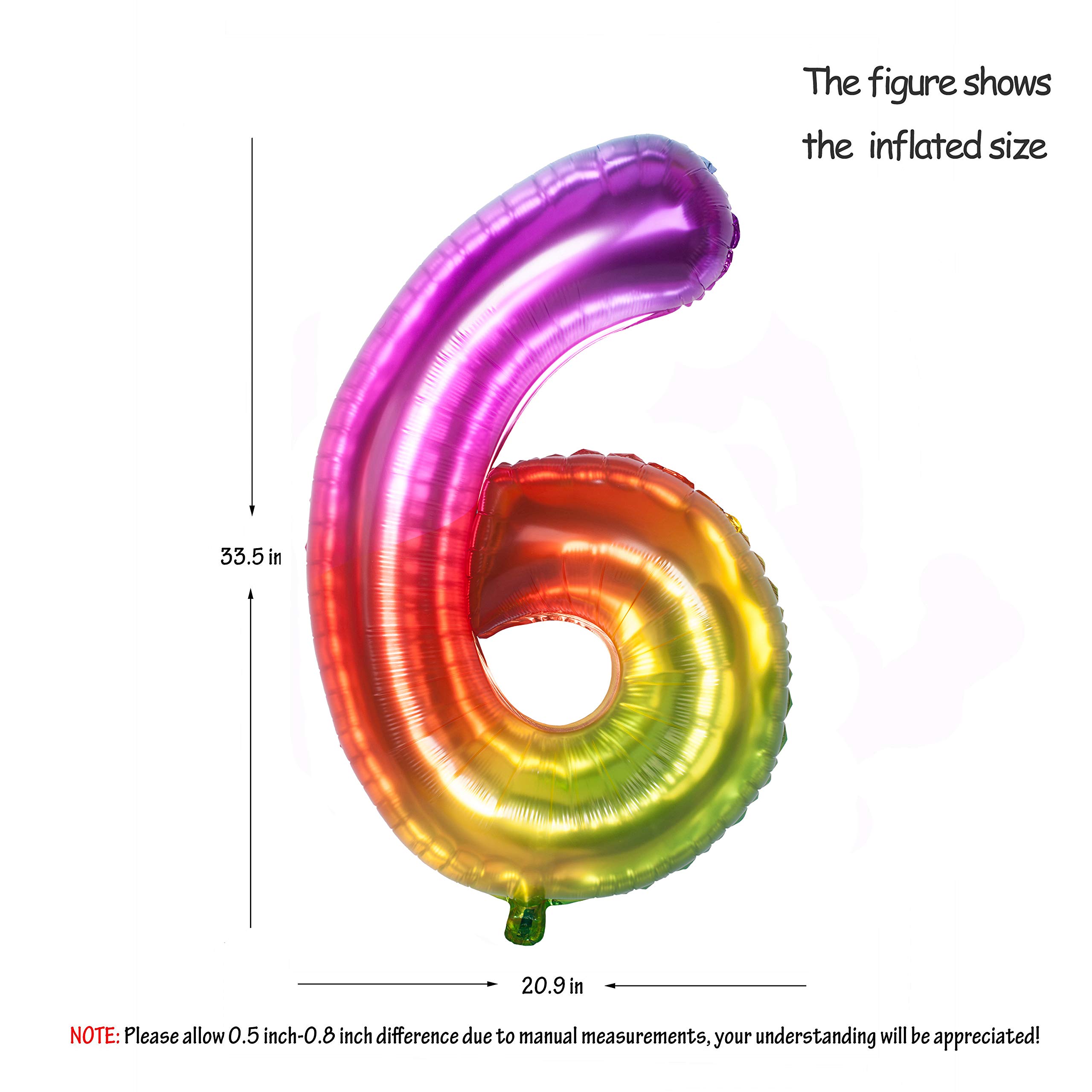 Red 0 balloon 40 Inch Giant Helium Foil Number 0 to 9 Red Balloon Birthday Wedding Party Digital Decorations (Number 0) — view 461