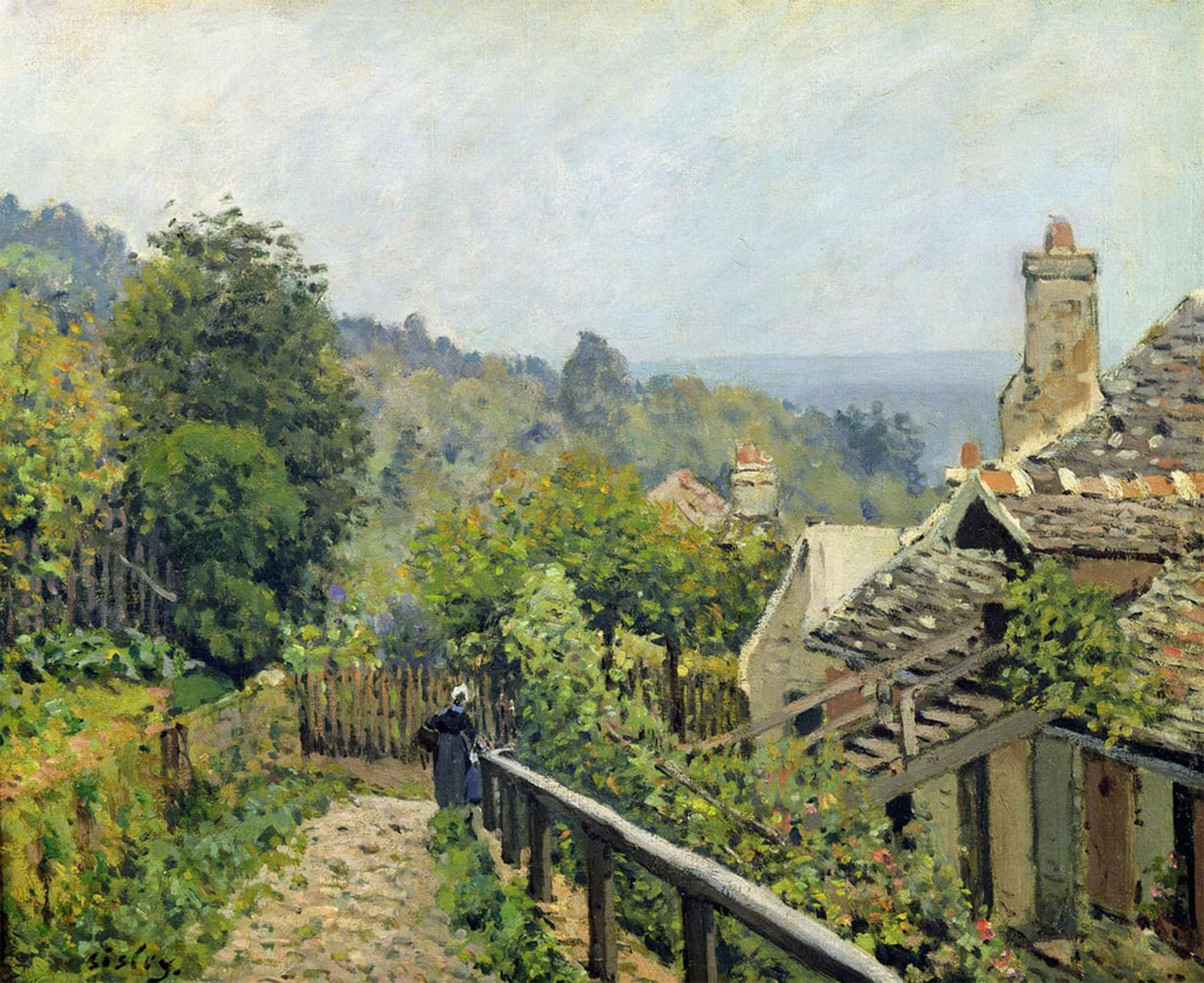 ARTXLXXBN Famous Print Painting Colorful Art Print Louveciennes or the Heights At Marly by Alfred Sisle Canvas Art Decorations for Home Decor 60x90cm