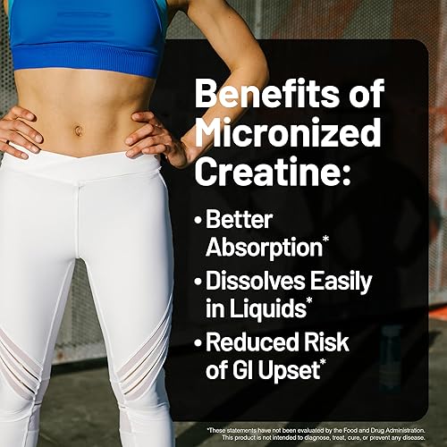 Miniatura 4 de NatureWise Píldoras de monohidrato de creatina micronizada, 2500 mg por porción, creatina para mujeres y hombres, pura, sin sabor, apoya la masa