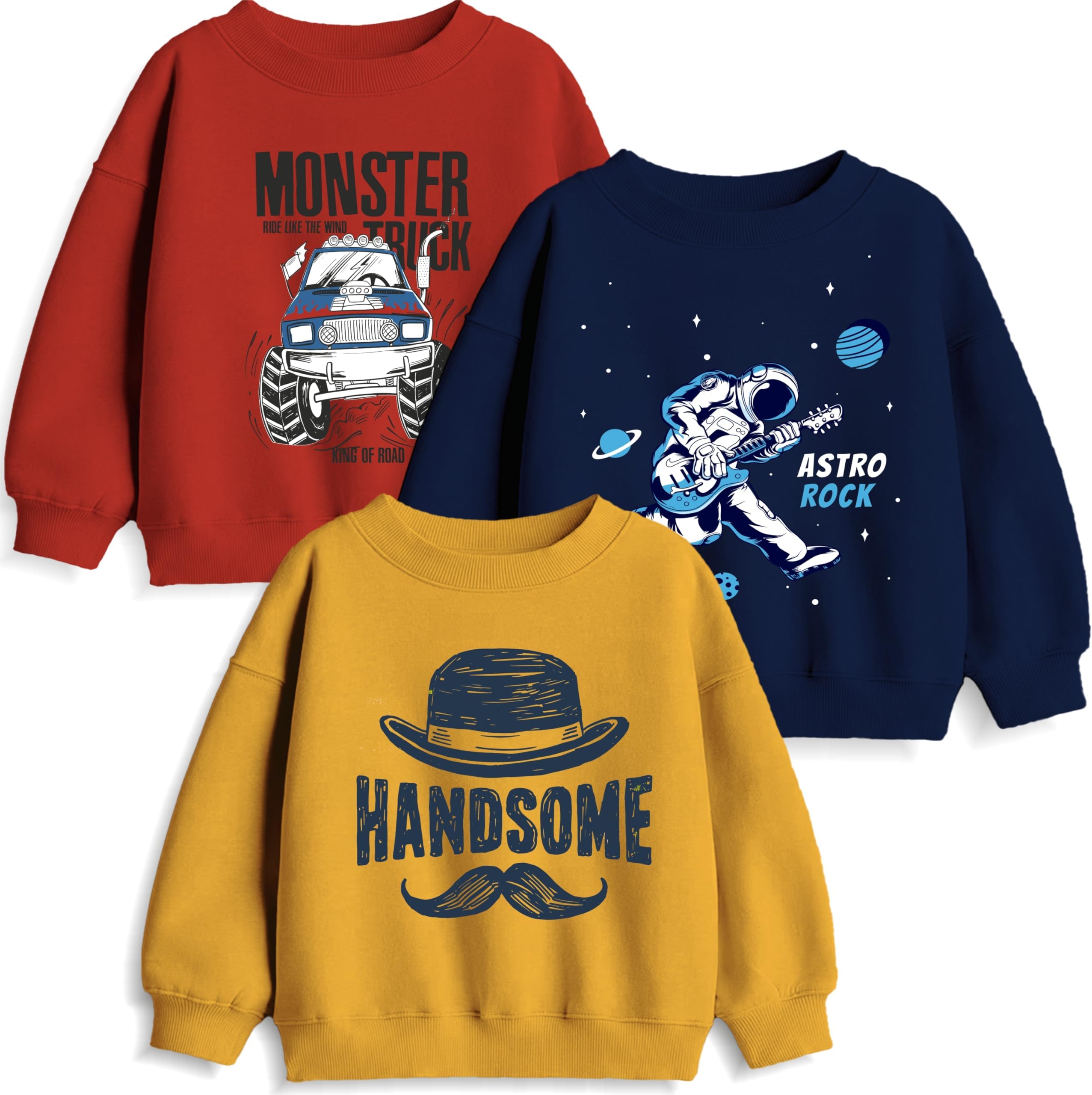 minicultBoy's & Girl's Cotton Round Neck Sweatshirt for Light Winters