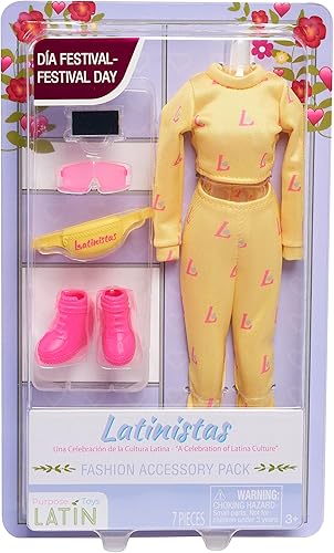 Miniatura 2 de Latinistas Fashion Pack "Festival Day" - Conjunto de 7 piezas y accesorios para muñecas latinistas de 11.5 pulgadas de alto, juguetes para niños de