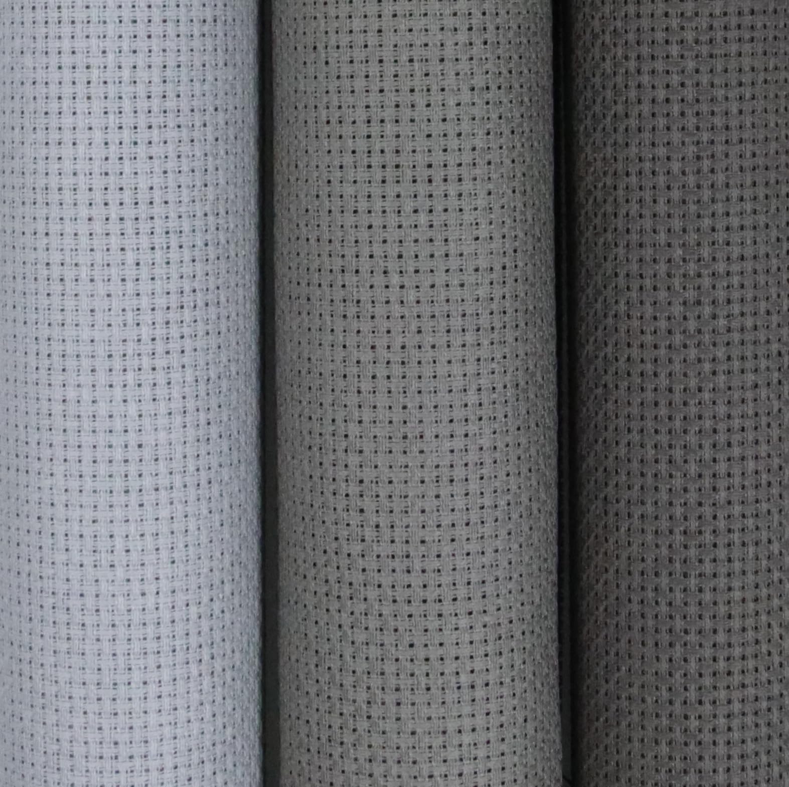 KCS 3 pc of 15" x 18"(38cmx45cm) 16 Count Cross Stitch Cotton Aida Cloth Needlework Rolled Fabric Box,16CT,Light Grey+Medium Grey+Dark Grey
