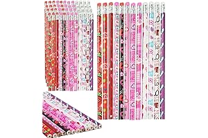 Valentines Pencils for Kids Bulk 48 PCS - Patterns Woodcase Lead Pencils...