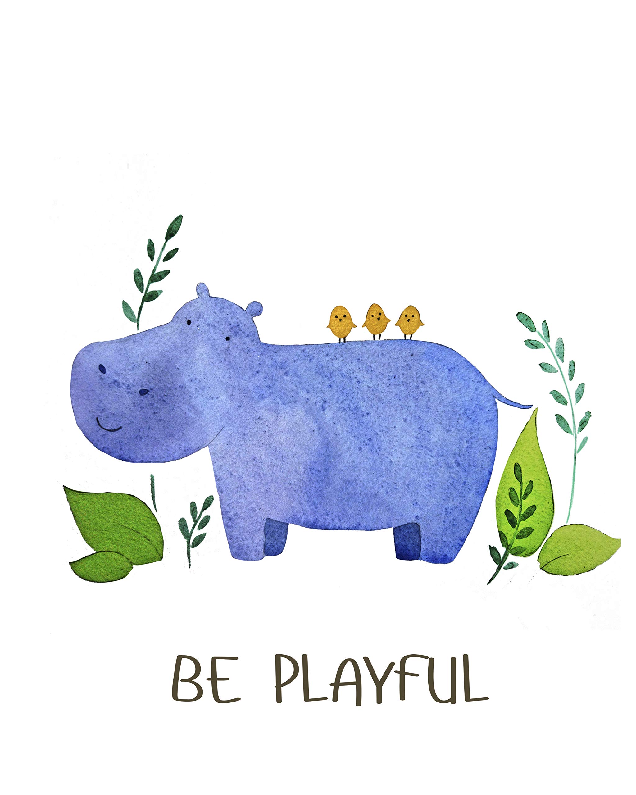 Decorazione da parete per cameretta dei bambini, decorazione da parete per cameretta dei bambini, safari nella giungla, decorazione da parete senza cornice, set di 6 poster da 20 x 25,4 cm, leone,