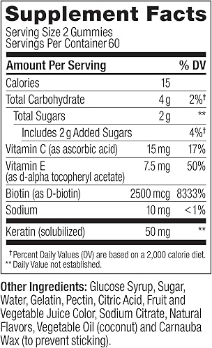 Miniatura 7 de OLLY Undeniable Beauty Gummy, para cabello saludable, piel y uñas, biotina, vitaminas C y E, queratina, suplemento masticable, sabor pomelo,