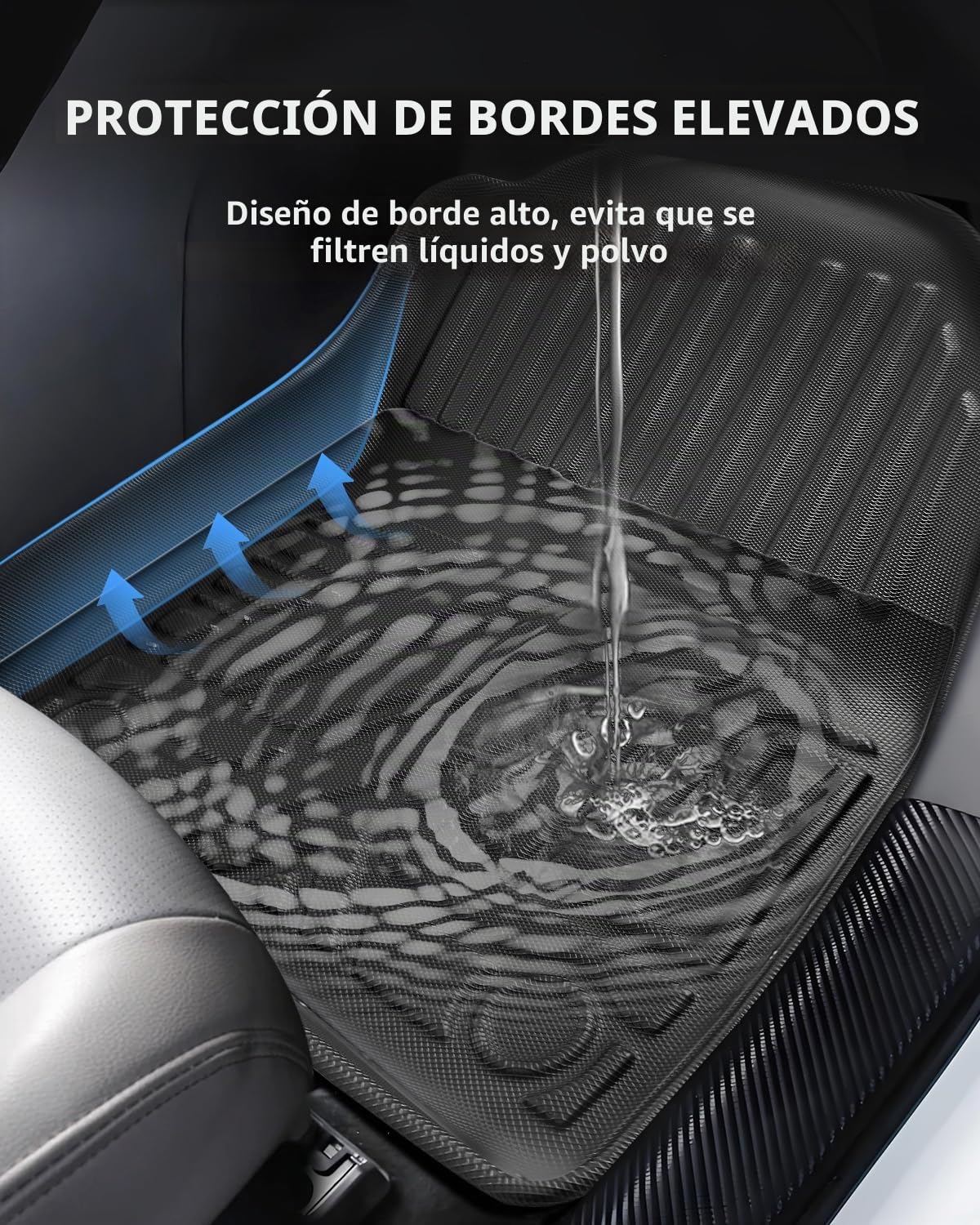 Alfombrilla para Toyota RAV4 PHEV Plug-in Hybrid 2025 2024 2023 2022 2021 2020 2019, Alfombras RAV4 PHEV Originales TPE, Accesorios Antideslizantes e Impermeables, Negro (3 Piezas)