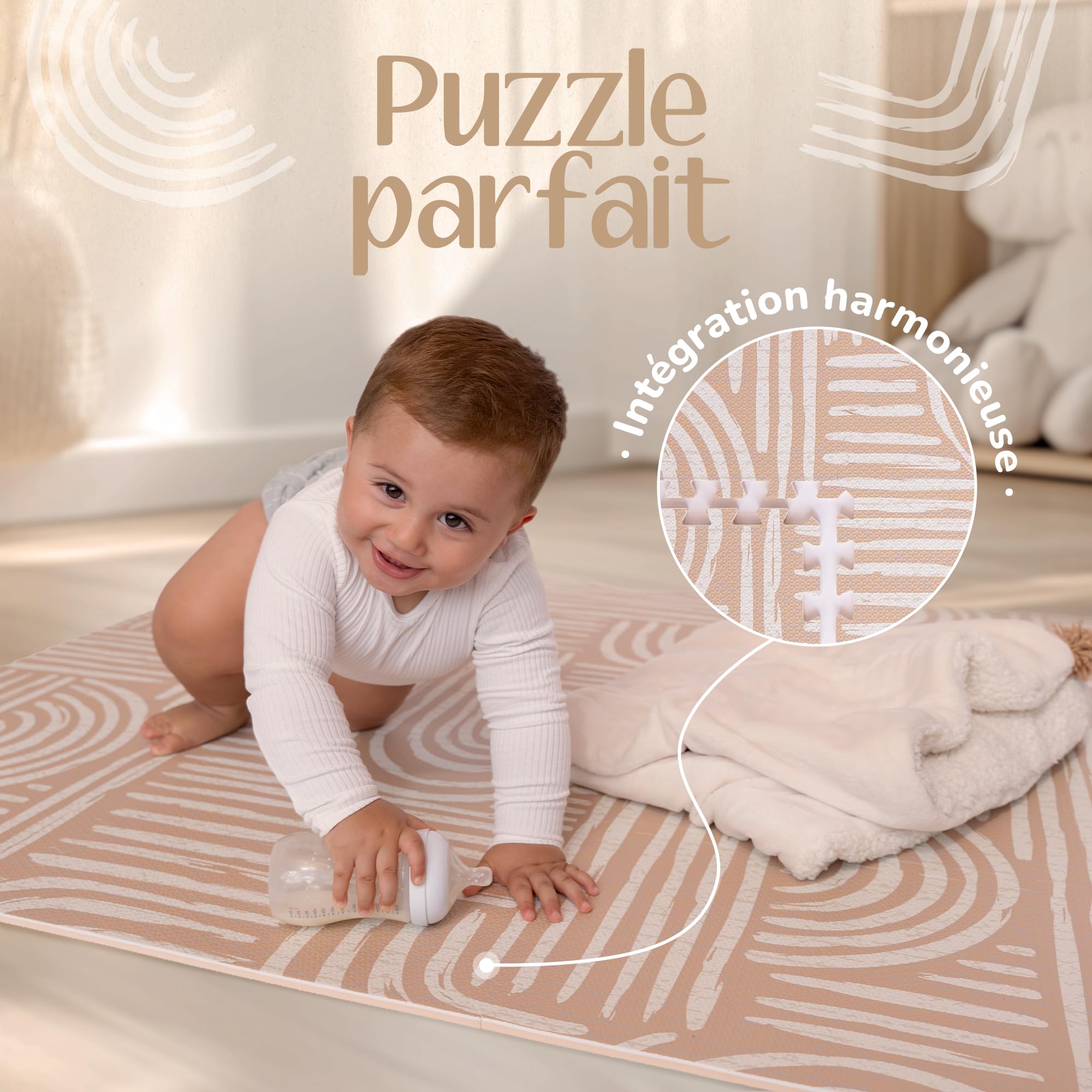 Tapis Bébé 170x122 cm – Tapis d’éveil bébé en mousse EVA, antidérapant et facile à nettoyer, au design harmonieux et décoratif, tapis de jeux bebe confortable | Co-Toddlery