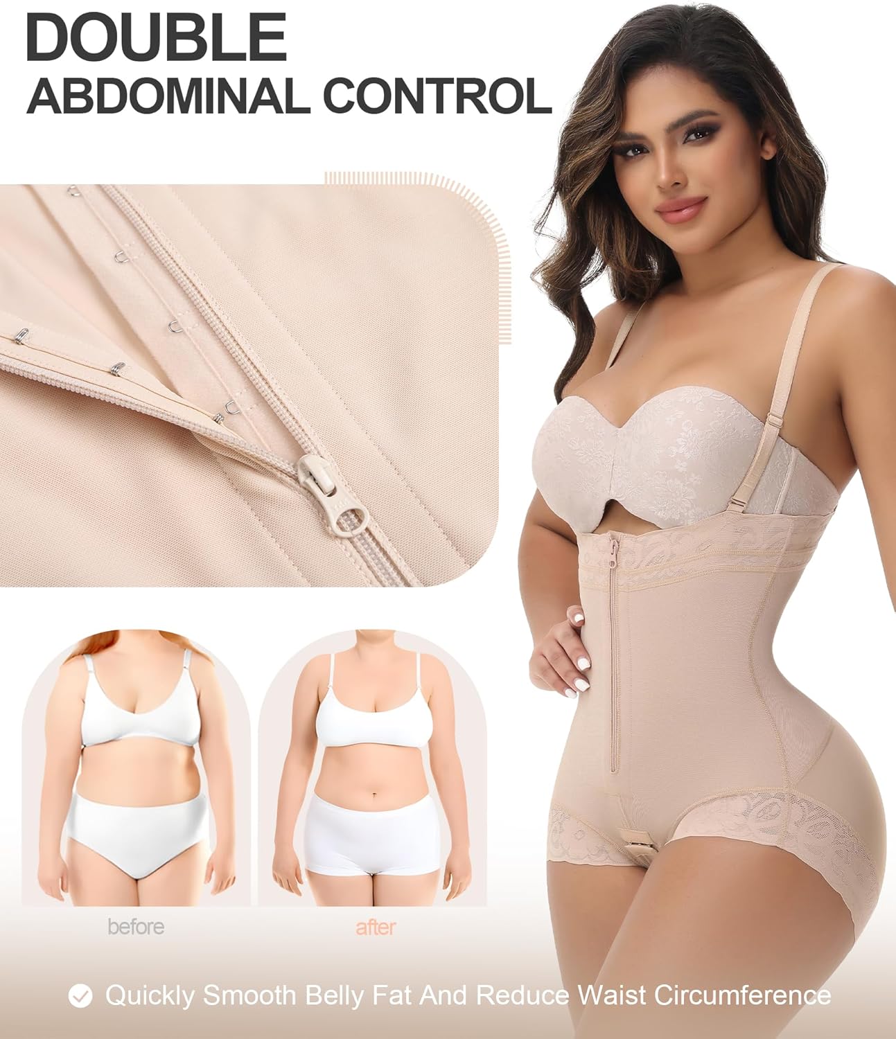 M MYODRESS Shapewear For Women Tummy Control Fajas Colombianas Moldeadoras Body Shaper Butt Lift Girdles Compression Garment - Image 2