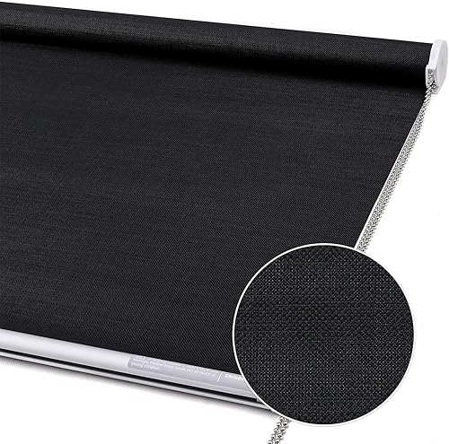 Miniatura 1 de ChrisDowa - Persianas enrollables para filtrar la luz, con pantalla solar de apertura del 5%, ignífugas, impermeables, semitransparentes, fáciles de