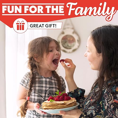 Miniatura 7 de Gourmia Máquina de crepas de 8 pulgadas – Plancha eléctrica de cerámica antiadherente para crepes, tortillas y tortillas francesas, inmersión