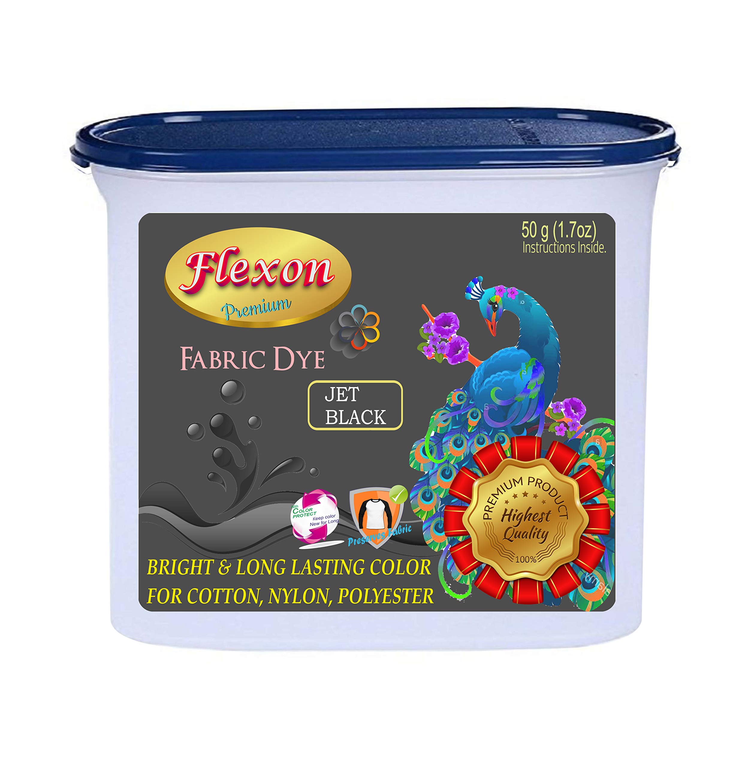 Flexon Dye Powdered Fabric Dye (BLACK)- 50g-image-20
