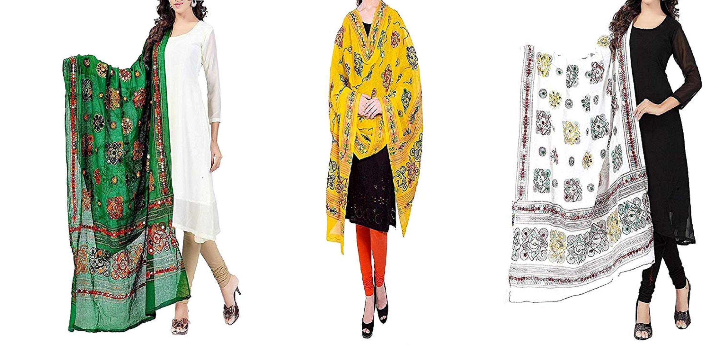 BLACK MACYWomen's Embroidered Cotton Dupatta