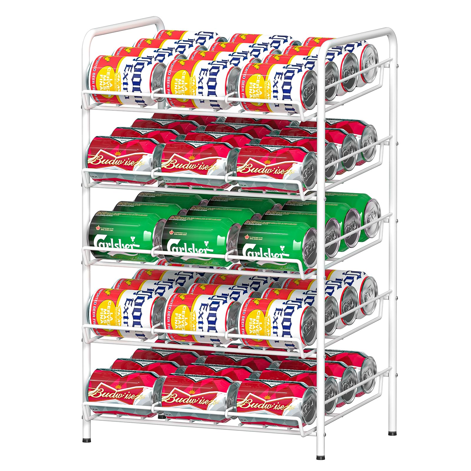 YBING 5 Tier Stackable Can Rack Organizer, Kitchen Food Storage Rack ...
