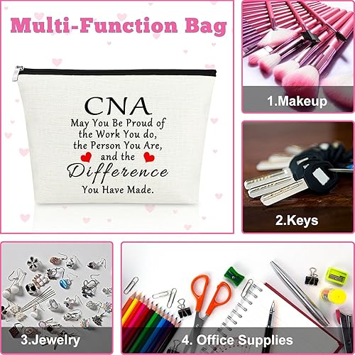 Miniatura 7 de Mxrymvu Regalo de CNA para asistente de enfermería certificada, bolsa de maquillaje, regalos para enfermeras médicas CNA, regalo de agradecimiento