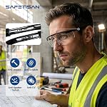 12Pack Clear Safety Glasses, Bulk Pack Safety Goggles Adjustable Temples ANSI Z87.1 Scratch Impact Resistant UV Protection Protective Goggles Full Coverage with Side Shields for Work Lab Construction