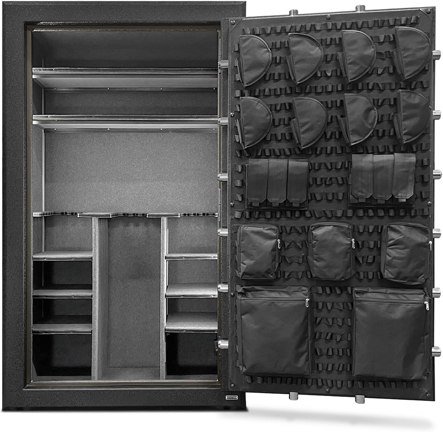 Stealth Premier PR50 Gun Safe Fits 50 Rifles & Pistols, Built Extremely Heavy Duty, 90 Minutes of Fire Protection, Premium Door Panel Organizer, LED Light Kit, Internal Power, California DOJ Approved
