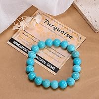 Vista 495 de MASSIVE BEADS Pulsera elástica de yoga hecha a mano con piedra natural, cristal curativo, energía, regalos para adultos unisex de 0.157 in, 0.236