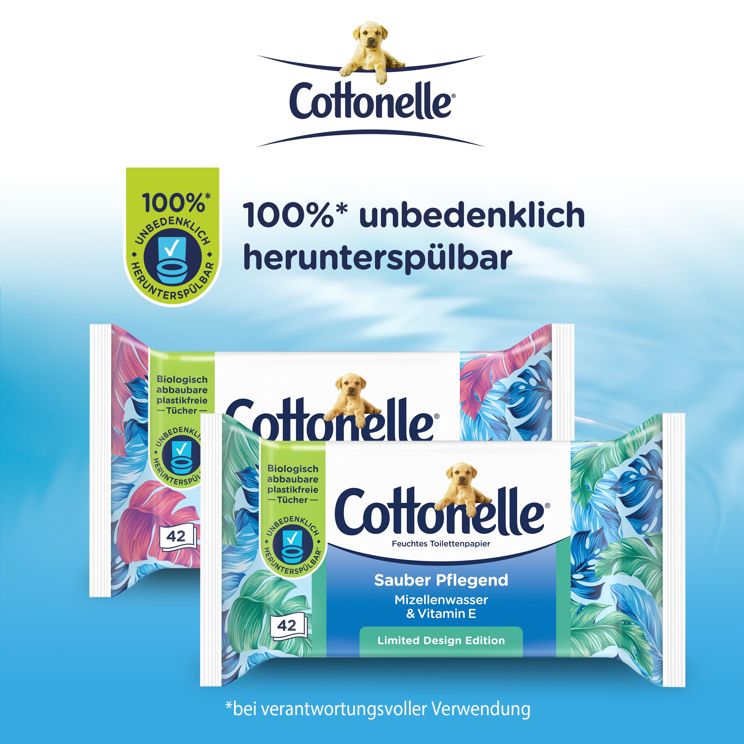 Cottonelle feuchtes Toilettenpapier, Sauber Pflegend, 12 x 42 Feuchttücher