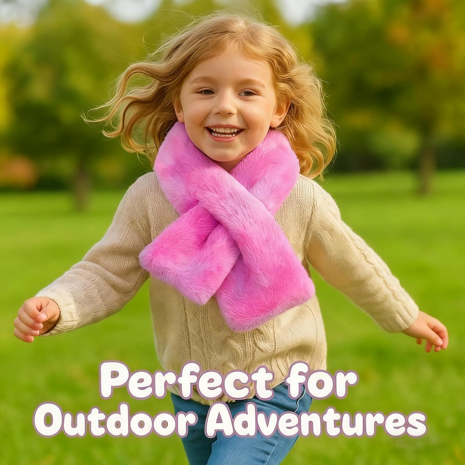 Kids Winter Rainbow Scarf Toddler Tie Dye Plush Shawl Warm Scarves Neck Warmer for Girls Boys - Image 6