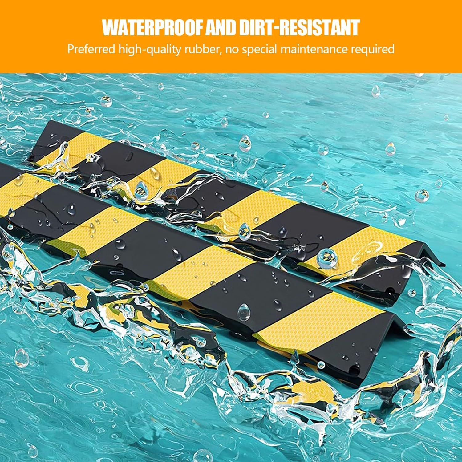 Reflective Wall Corner Guards 2 pieces Rubber Wall Guard Thickness 1cm Parking Corner Protector Easy to install Garage Reflective Strips With mounting screws Suitable for parking lot use(80x10x