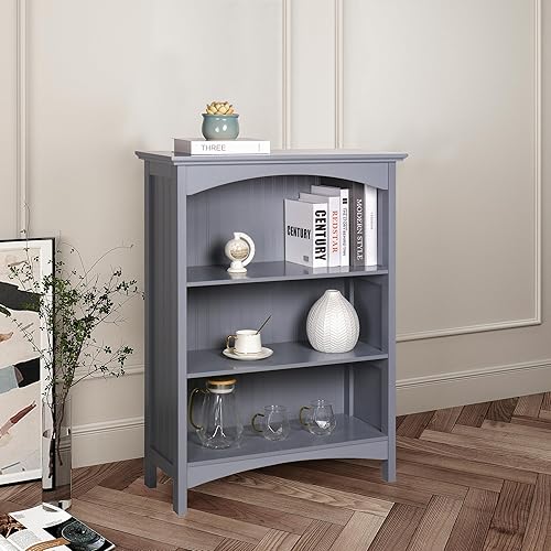 Miniatura 2 de eHemco Estantería de 2 niveles con 2 soportes arqueados, 29 pulgadas, color negro