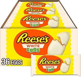 White Creme Peanut Butter Eggs, Easter Candy Packs, 1.2 oz (36 Count)