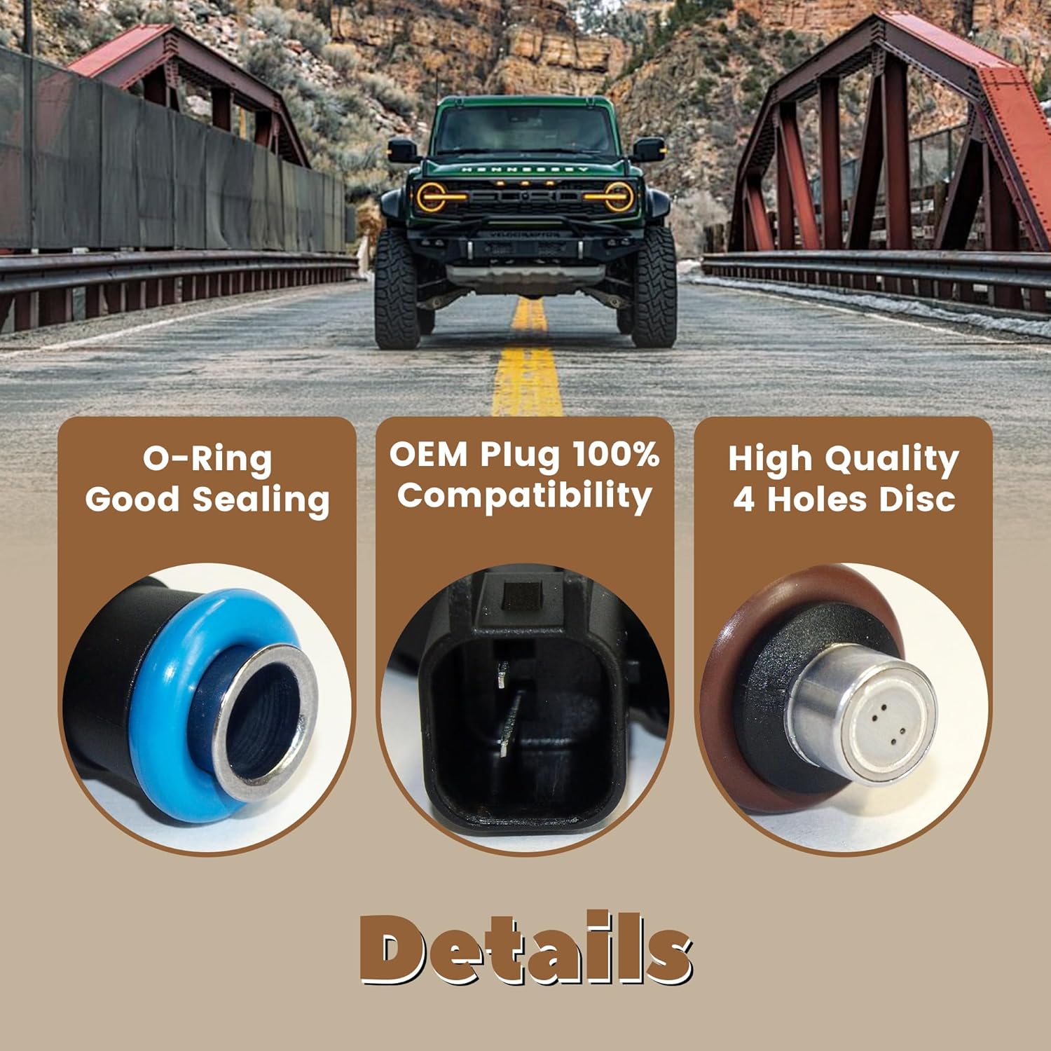 Fuel Injectors Fit for/Ford F150 2011-2017 5.0L for/Mustang 2011-2018 5.0L 5.2L Replace# 0280158227 BR3Z9F593A 8PCS