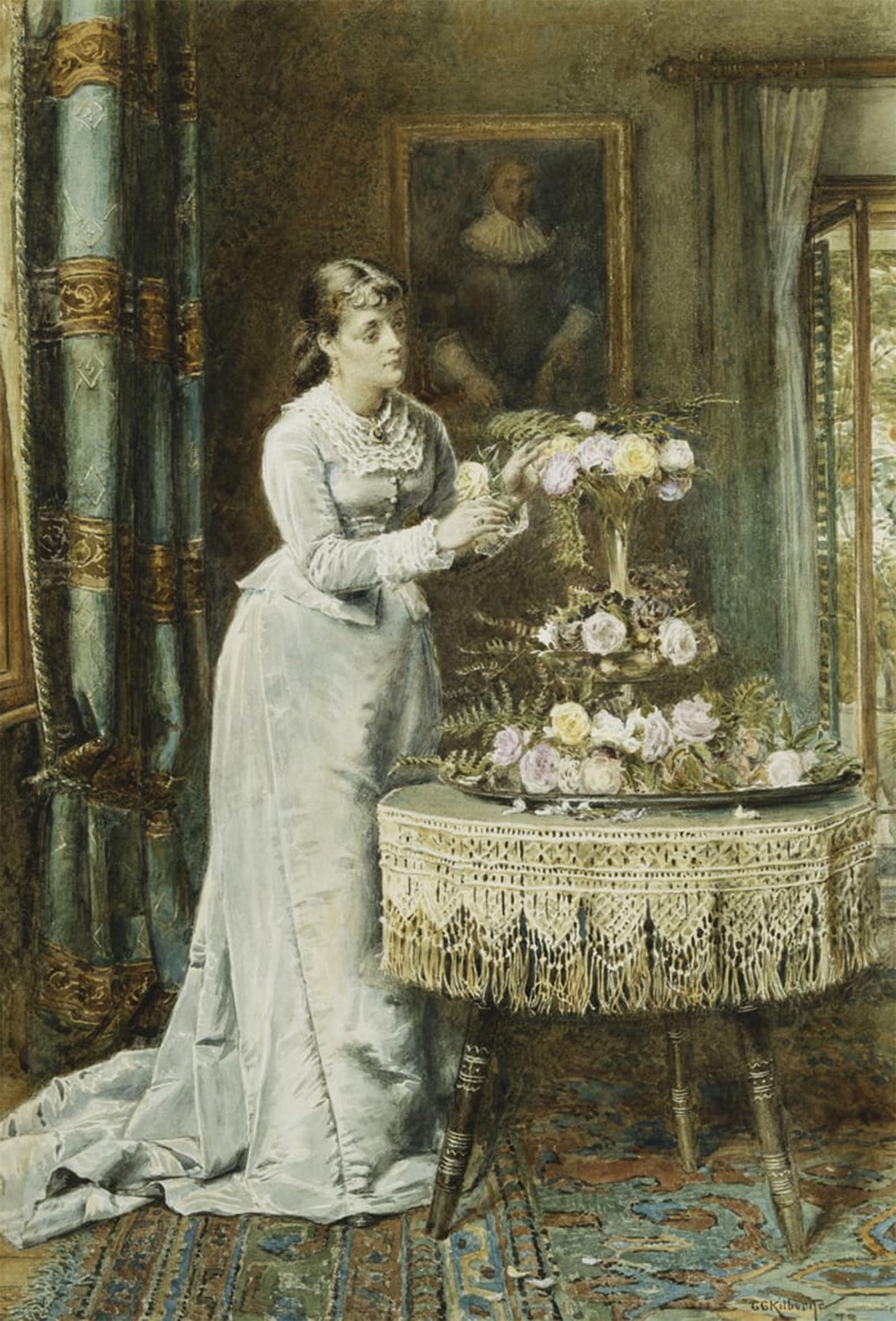 POSTERIIk Famous Print Pop Art Wall Art Graffiti Flower Arrangement by George Goodwin Kilburne Art Prints for Home Decor 60x90cm