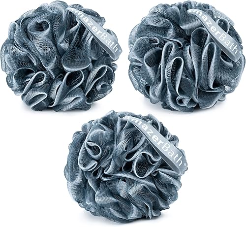 Vista 39 de AmazerBath Esponja de lufa, esponja de ducha de 2.12 oz/PCS – Juego de 3 tintes tranquilos trío de esponjas de baño para hombres y mujeres