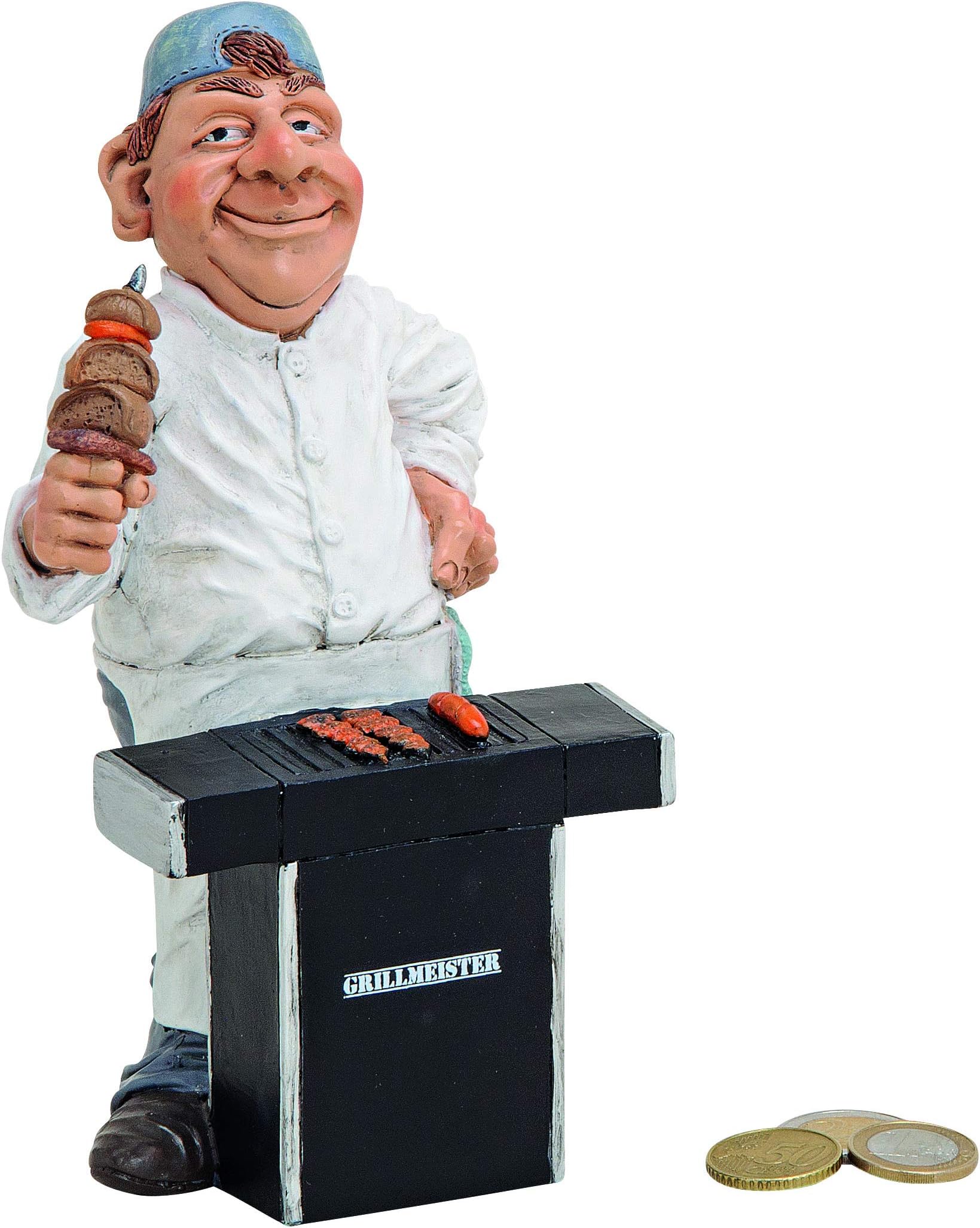 Wurm Beautiful money box, piggy bank, barbecue box, piggy bank, barbecue master, made of polyresin
