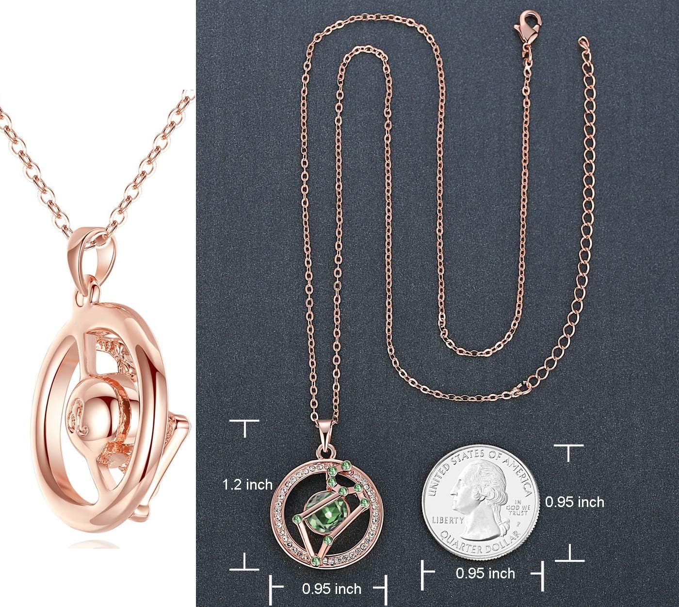 Leafael "Superstar Zodiac Constellation Pendant Necklace Made with Premium Crystal Horoscope Jewelry, Gold or Rose Gold Plated, 18"+ 2" - Image 4