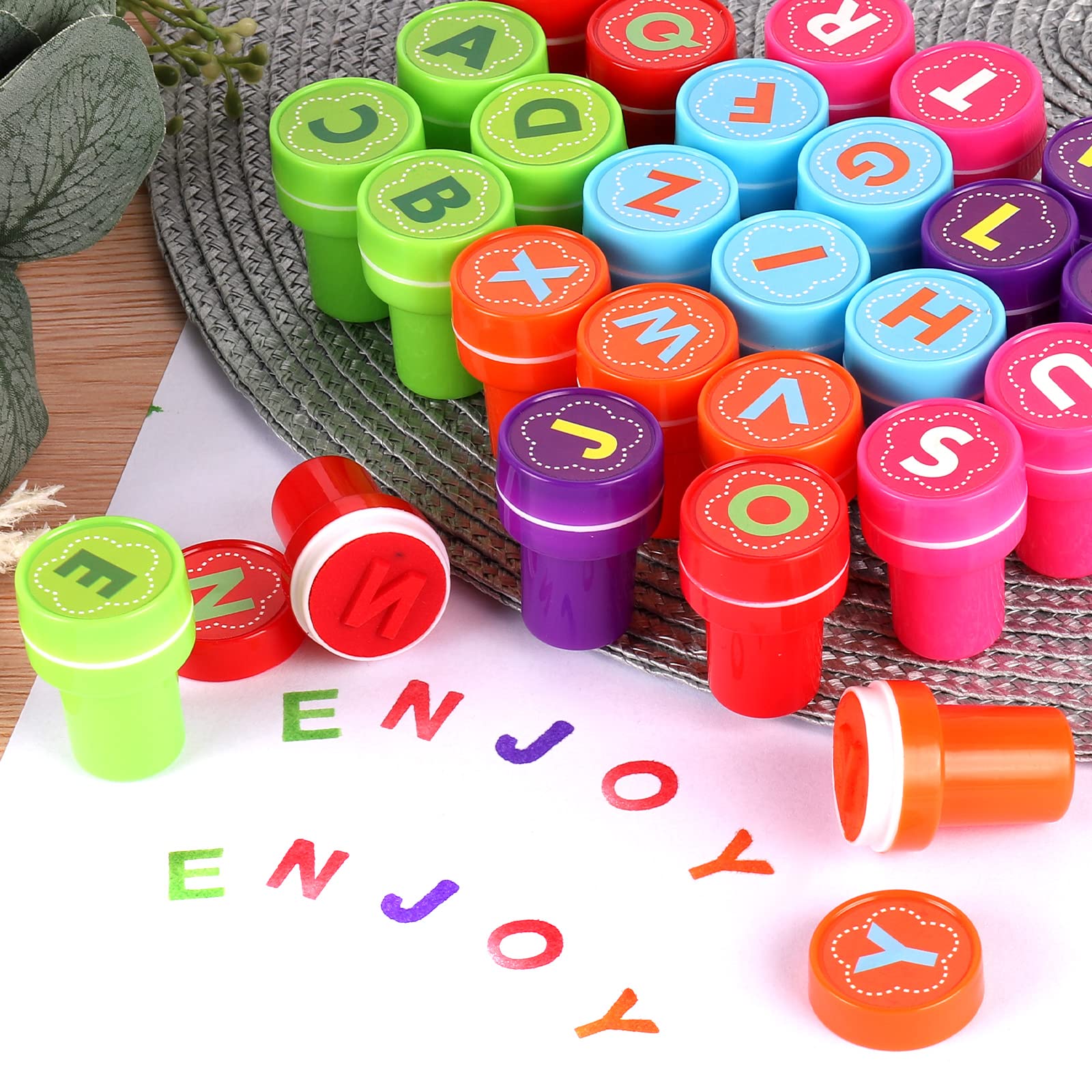 Kesote Kinder-Stempel Set – 26 Bunte Tiermotive, Selbstfärbend, Für Kunst & Karten