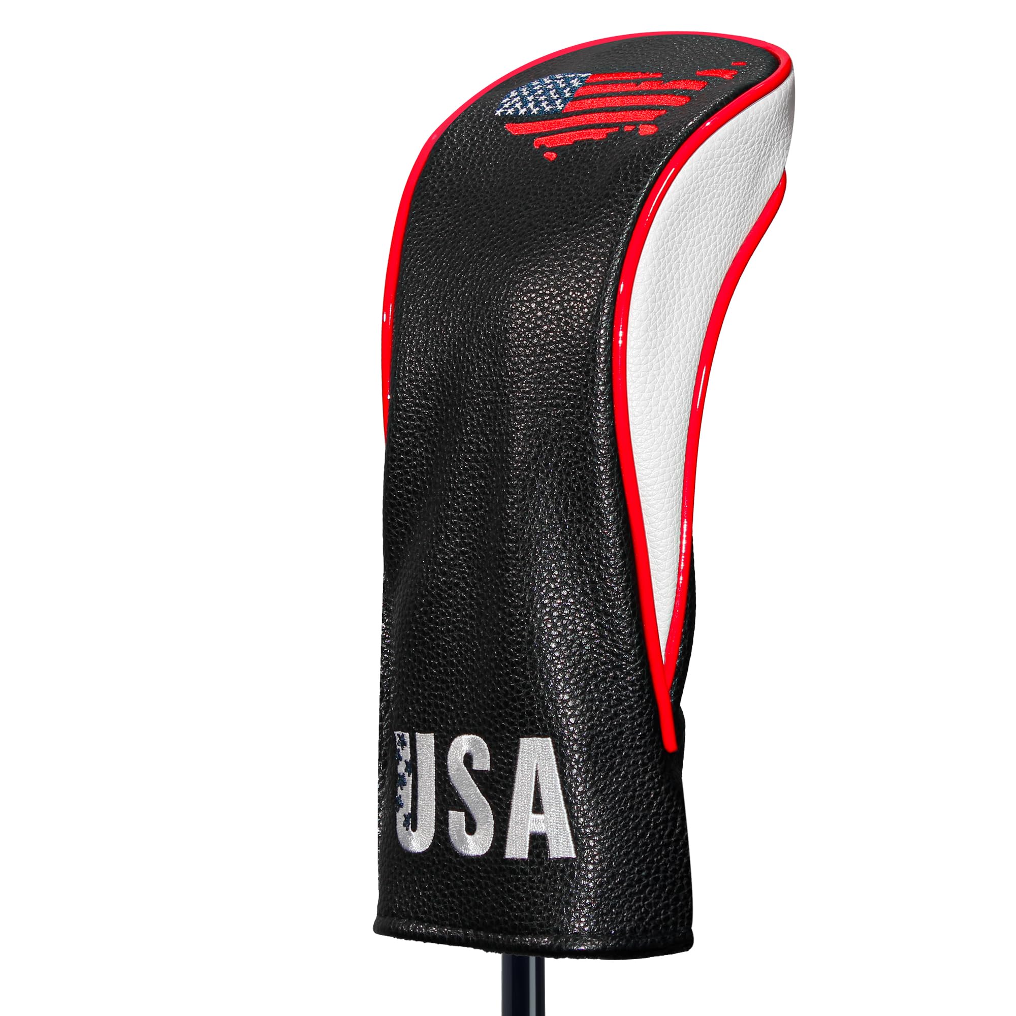 Golf Club Head Covers,4pcs or 1pc USA Golf Head Covers for Woods and Driver Fairway Hybrid - PU Leather Mallet Blade Putter for Men Women Golf Enthusiast