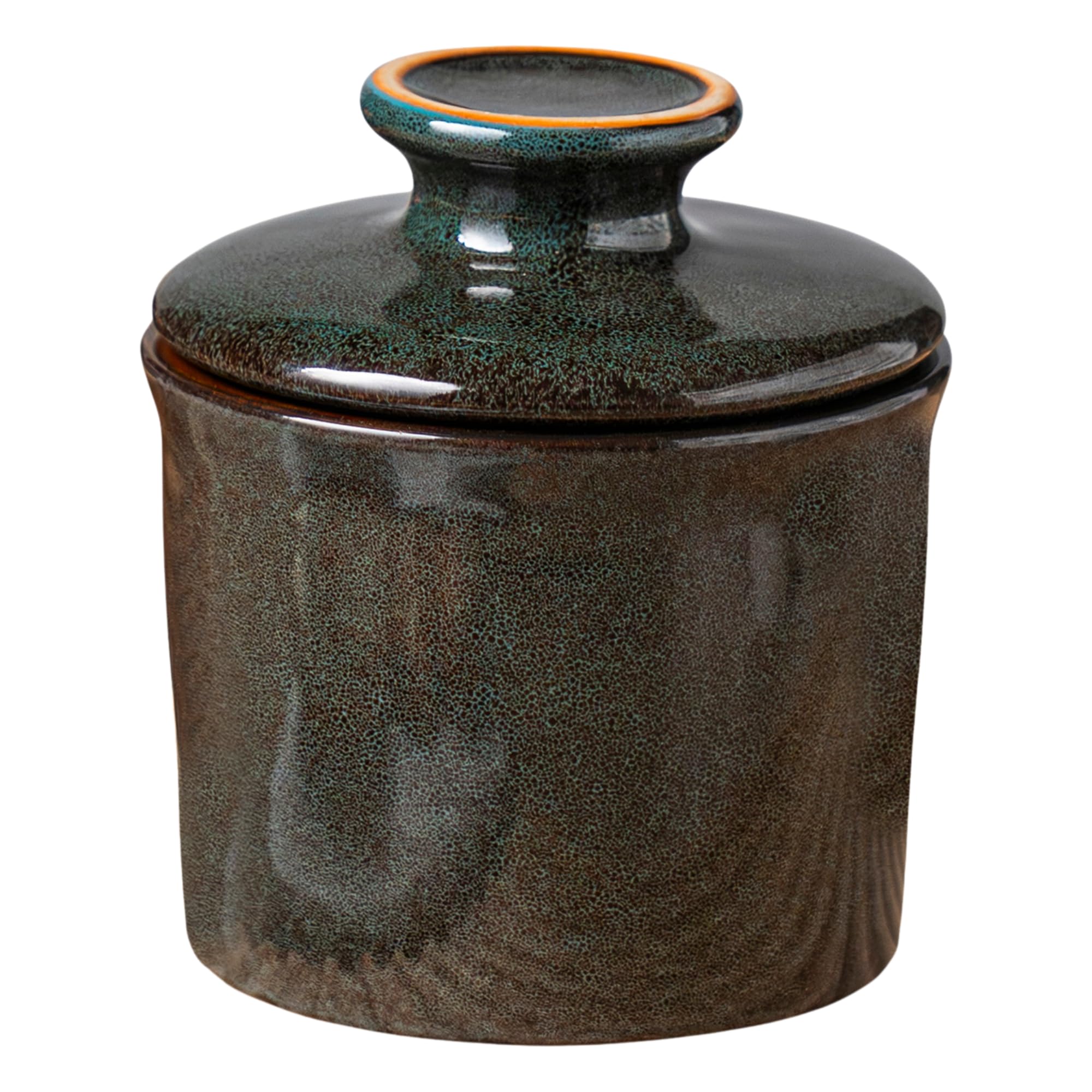 Photo 1 of Pottery Butter crock with lid, Keeps Butter Soft & Spreadable, 6.8 oz