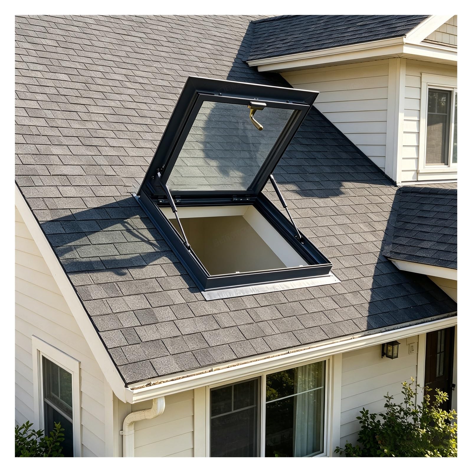 ZJKXJH Aluminum Attic Roof Skylight Hatch, Opening Skylight Window