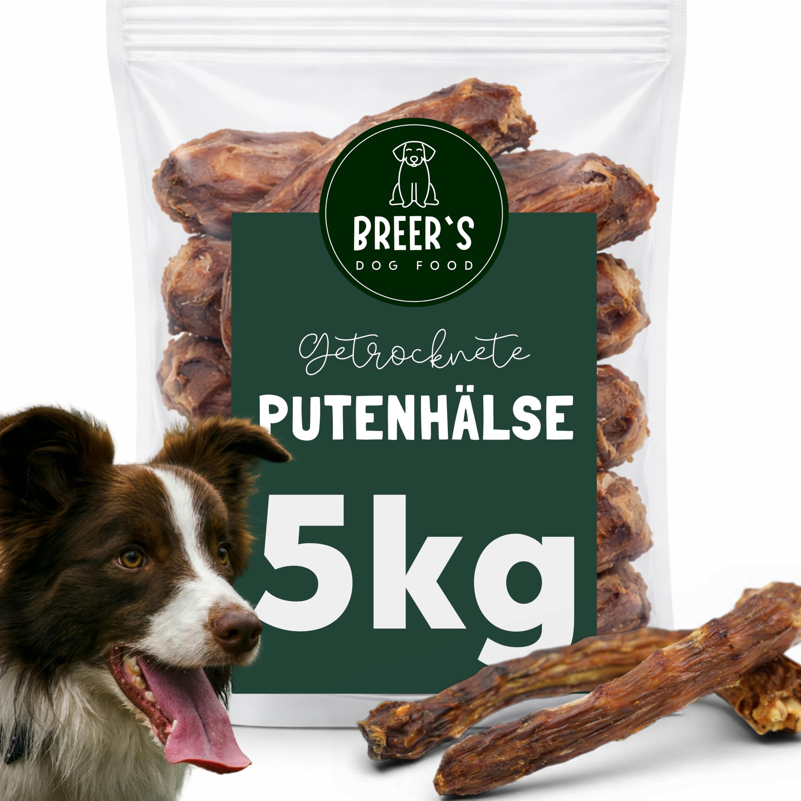 BREERs Putenhälse getrocknet 5 kg – Kausnack für Hunde