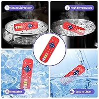 Vista 5 de Chuya Mordedores de Control Remoto de Silicona para Bebé, Juguetes de Dentición en Forma de Control Remoto de TV Rojo