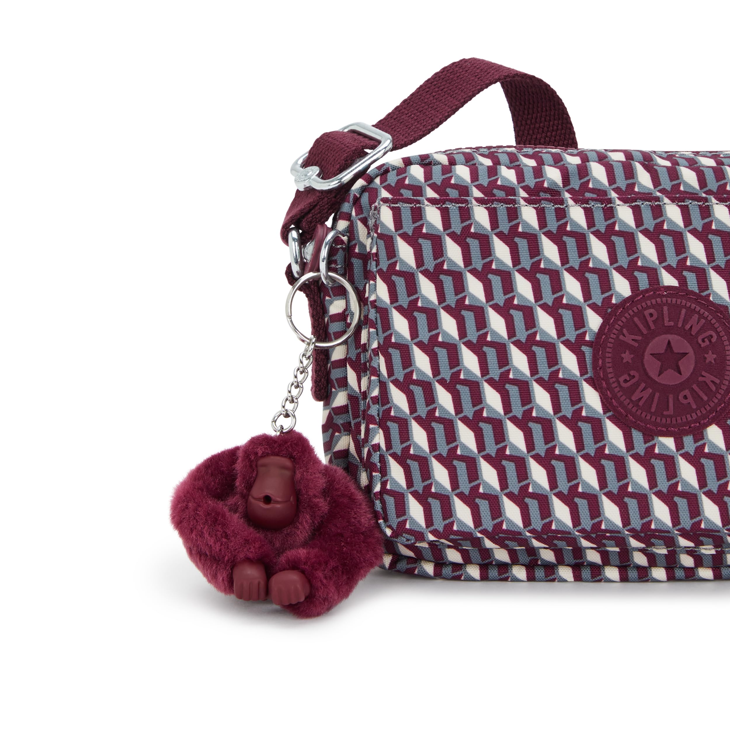 Kipling ABANU Bandolera pequeña, 3DK Wine (Rojo)