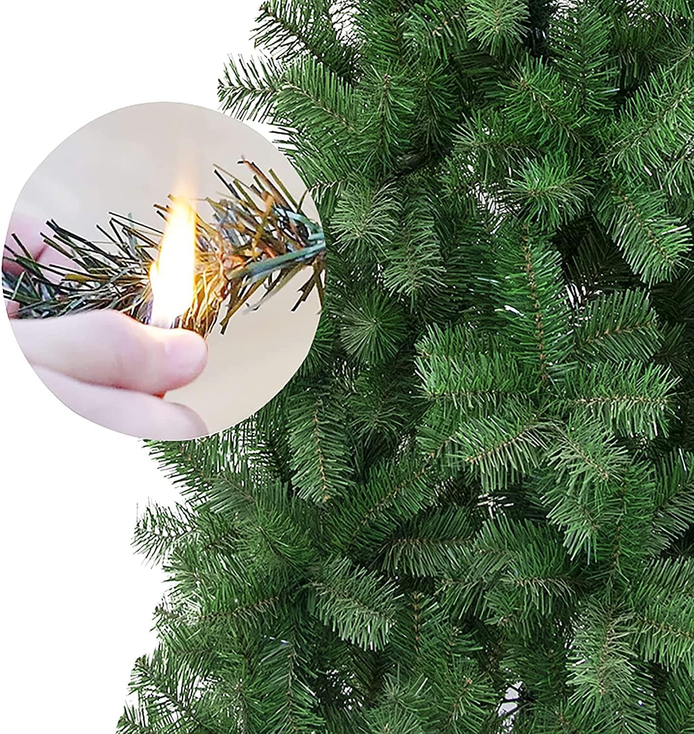 Árbol de Navidad Artificial - Soporte de Pie Metálico - Fácil Montaje 180 cm Verde