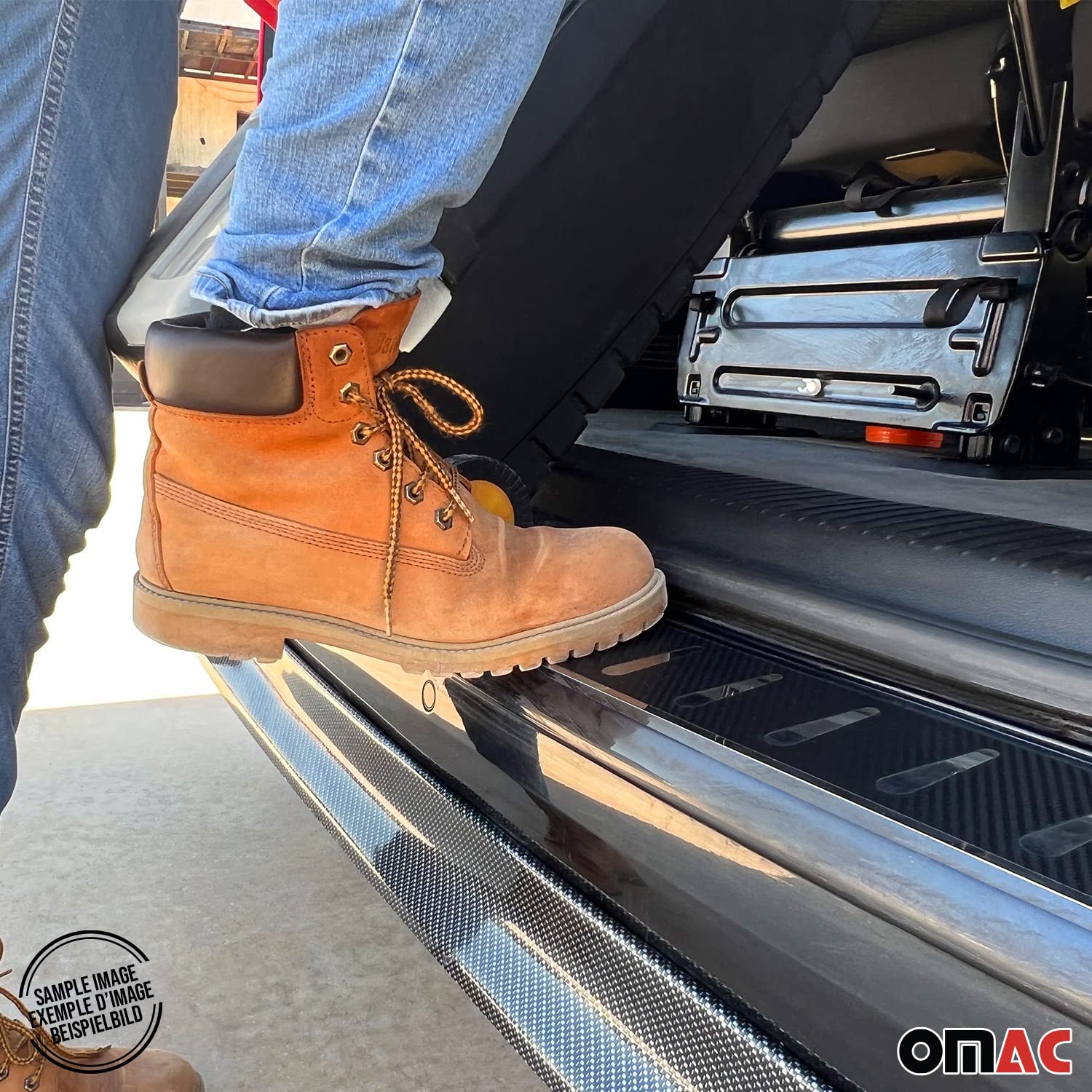 Protezione per paraurti OMAC compatibile con Ford Transit Tourneo Custom 2023-2025, in acciaio inossidabile